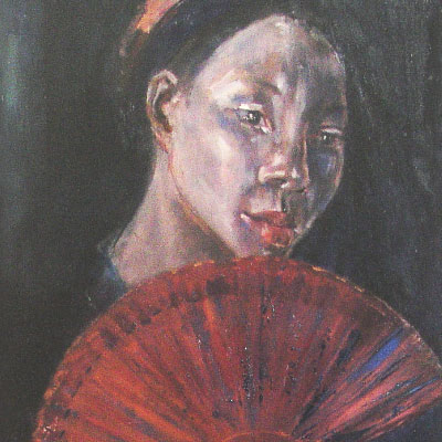 Noella Roos Vietnam Painting for Sale Thuy Fan Thumb