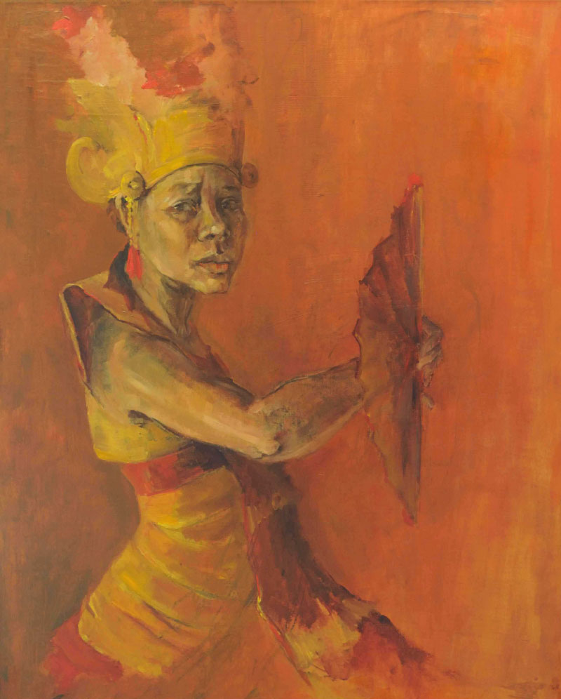 Legong Dance Painting by Noella Roos at Painting Exhibition Jakarta